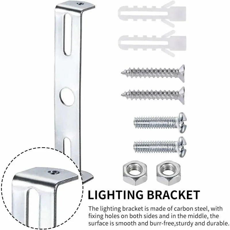 4 Pack Ceiling Light Fixture, Ceiling ROse, Chandelier Silver Universal Light Holder With Screws And Nuts, Carbon Steel - Image 3