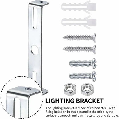 4 Pack Ceiling Light Fixture, Ceiling ROse, Chandelier Silver Universal Light Holder With Screws And Nuts, Carbon Steel - Image 4