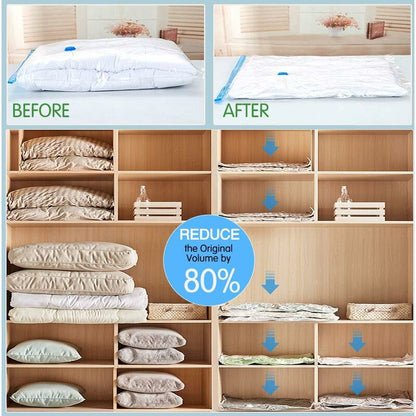 4 Pack Vacuum Storage Bags (2 Jumbo 100X80Cm, 2 Large 80X60Cm), Waterproof Bag For Duvets, Pillows, Clothes With Travel - Image 4