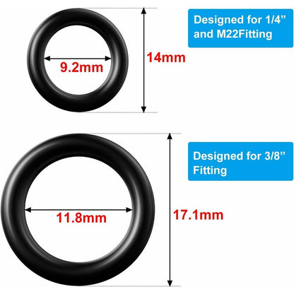 50 pcs Pressure Washer O-Rings Replacement For 1/4 Inch, 3/8 Inch, M22 Quick Connect Coupler (O Ring, 50 pcs) - Image 2