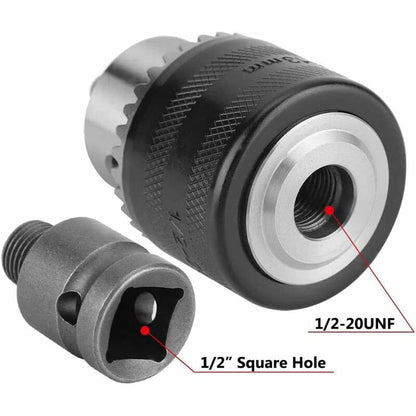 1.5-13Mm Drill Chuck 1/2-20 Unf With Sds Plus Adapter And Wrench Drill Chuck Quick Change Chuck With Key For Drilling - Image 3