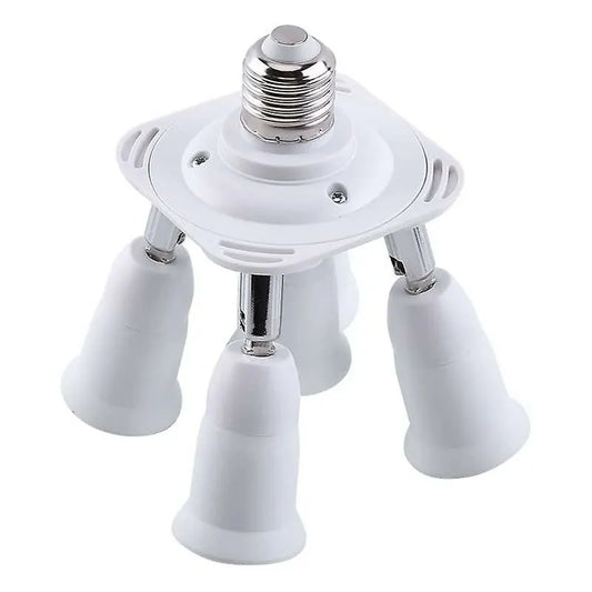 5 In 1 E27 Socket Splitter Adapter Socket Splitter Adapter Socket Converter Holder For E27 LED Bulbs - Image 3