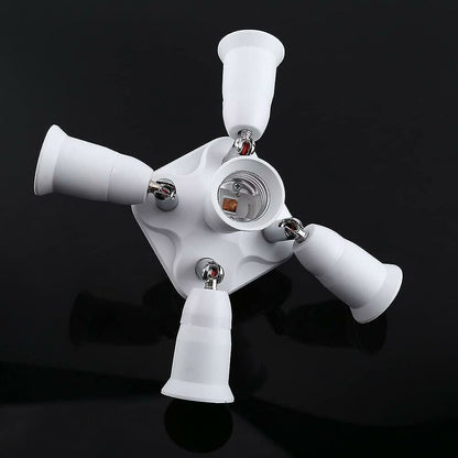 5 In 1 E27 Socket Splitter Adapter Socket Splitter Adapter Socket Converter Holder For E27 LED Bulbs - Image 4