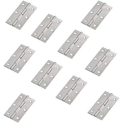 10 pcs Stainless Steel Home Furniture Hardware Door Hinge Long 75Mm X 50Mm - Image 2