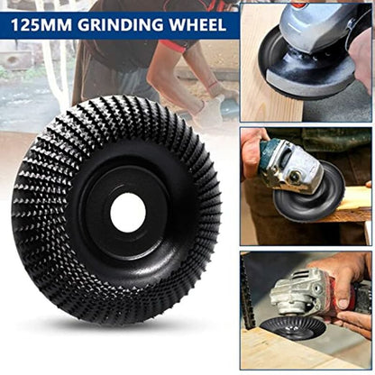 Wood Grinder Disc 125Mm Wood Carving Disc, Grinding Discs For Shaping And Grinding. Wood Abrasive Disc (125X 22 Mm) - Image 4