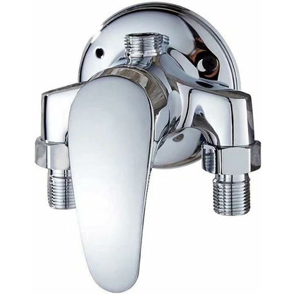 Brass Single Lever Wall Mounted Shower Mixer Tap For Bathroom Cold And Hot Water, Chrome