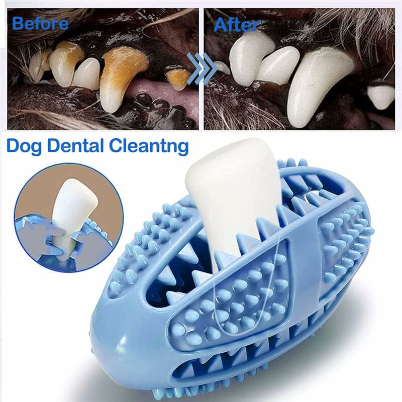Dog Chew Toy, Educational Dog Toy, Heavy Duty Rubber, Blue - Biting, Chasing And Fetching Toy - For Medium Dogs And - Image 2