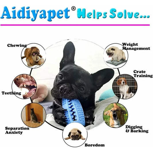 Dog Chew Toy, Educational Dog Toy, Heavy Duty Rubber, Blue - Biting, Chasing And Fetching Toy - For Medium Dogs And - Image 3
