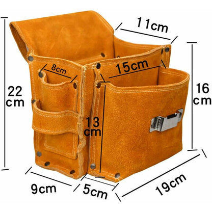 Multifunctional Tool Pouch Belt Tool Bag Thickened Tool Waist Bag Durable Cowhide Hardware Tool Storage - Image 2