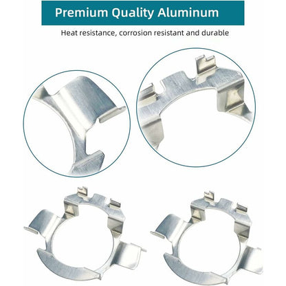 2 pcs Metal LED H7 Bulbs Adapters Lamp Base Holder Clip Bracket For Quasquai/Polo 6R / Polo 9R / Jetta Sport (Mk6) / - Image 3