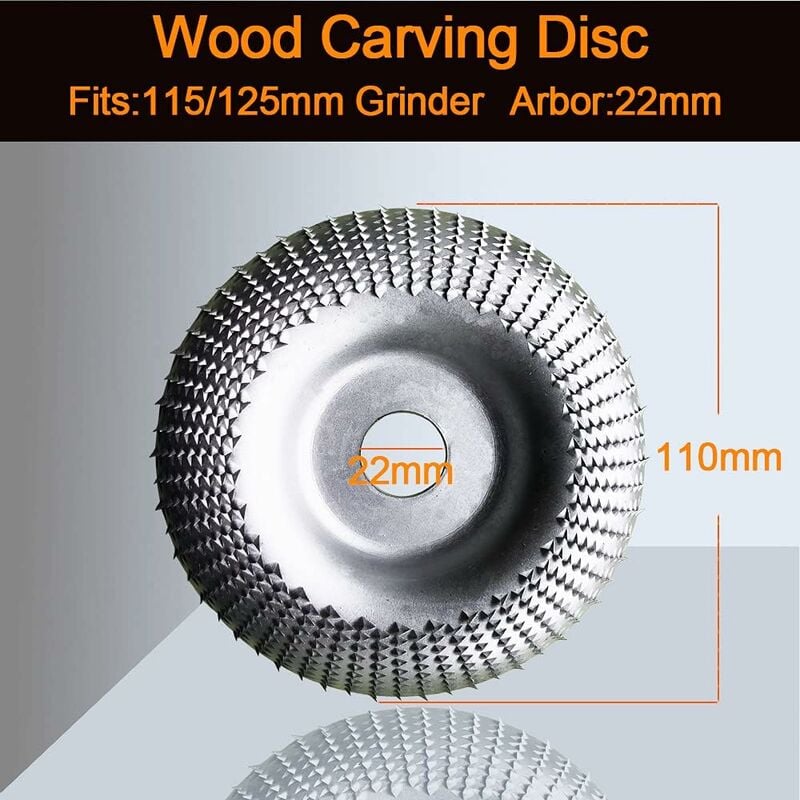Wood Grinder Disc 110 Mm, Wood Grinder Disc For ROugh Grinding Of Materials, Wood Carving Disc Suitable For 115 Mm-125 - Image 3
