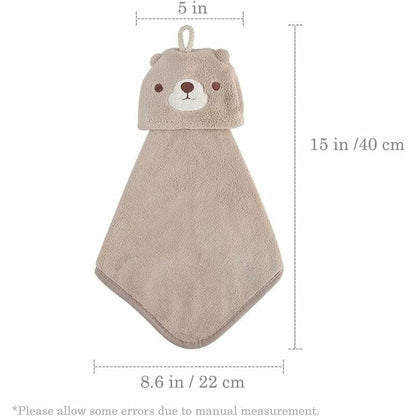 5 Pack Hanging Hand Towels With Hanging Loop Absorbent Coral Fleece Bathroom Towels Soft Thick Dishcloth ROund Hand - Image 2