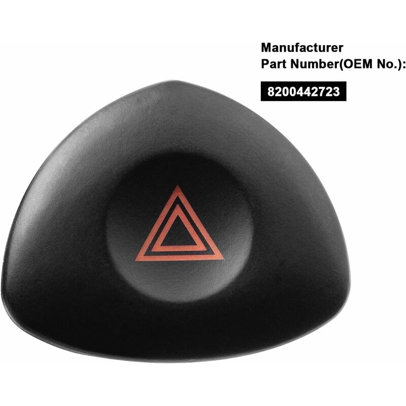 Warning Button Clio 2 Hazard Lights Warning Button For Clio Mk 2 Black 8200442723 - Image 2
