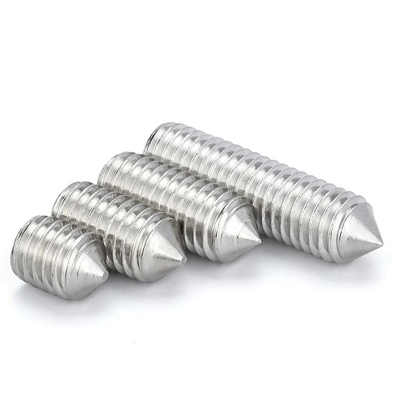 M6 Conical Grub Screws Stainless Steel Hexagon Grub Screws Allen Fasteners Point Screws M6×20Mm,20 pcs - Image 2