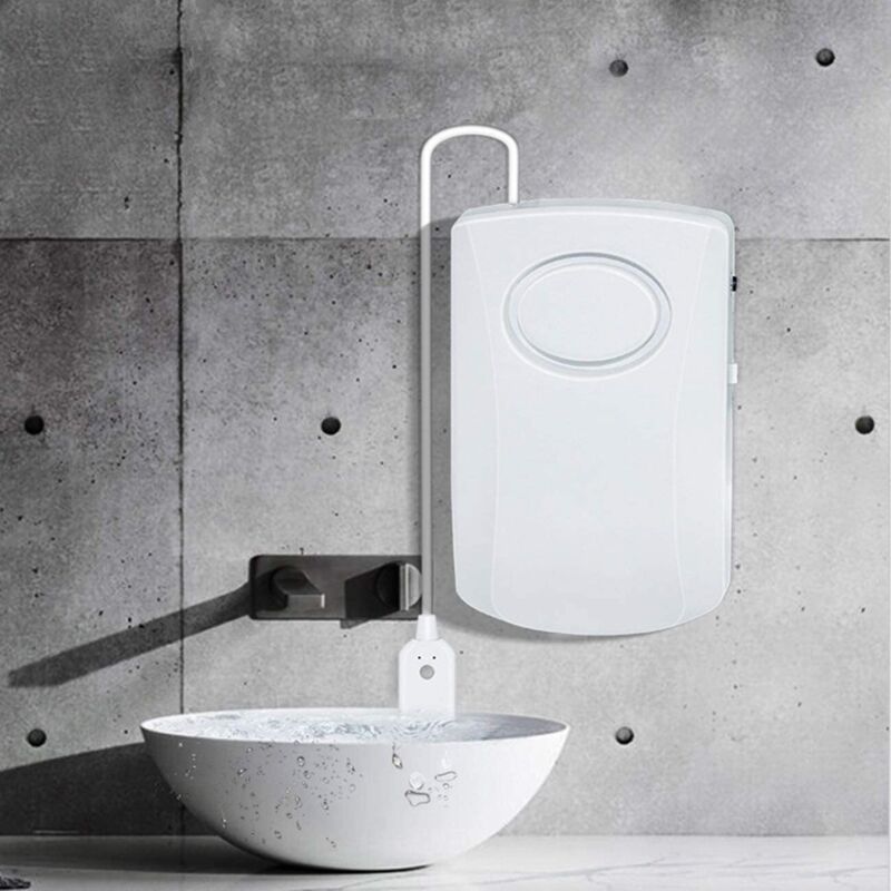 Water Leak Alarm 130Db, 95Cm Long Cable With Sensor, Home Security Water Leak Detection Alarm, Battery Included - Image 3