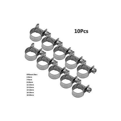 10 pcs Heavy Duty Stainless Steel Fuel Hose Clamps 6Mm-20Mm Optional Size For Plumbing (13-15Mm) - Image 3