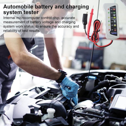 Car Battery Tester,High Accuracy LED Light 6V 12V Auto Battery Analyzer - Voltage Testers With Ergonomic Handle, - Image 4