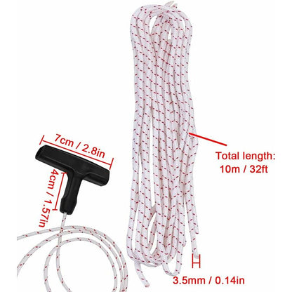 Starter ROpe/Pull Cord (3.5Mm 10M) With Starter Handle, Lawn Mower, Lawn Mower, Chainsaw, Brush Cutter, Universal Engine - Image 2