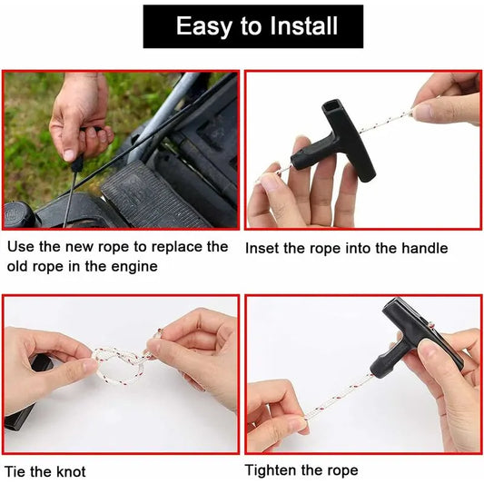 Starter ROpe/Pull Cord (3.5Mm 10M) With Starter Handle, Lawn Mower, Lawn Mower, Chainsaw, Brush Cutter, Universal Engine - Image 3