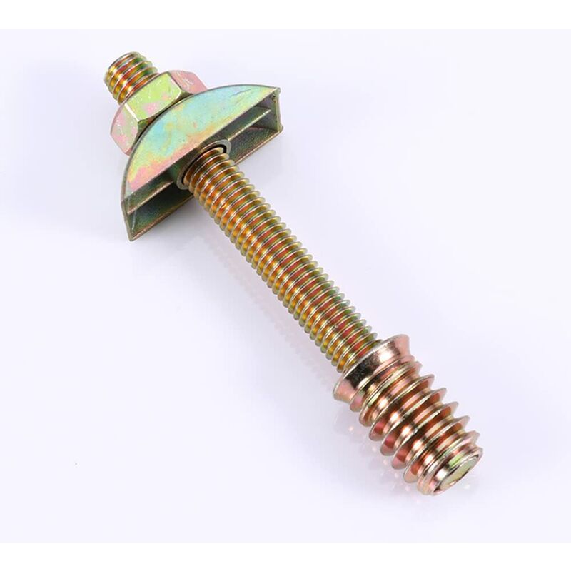 4 pcs M8 X 100Mm 4 In 1 Furniture Connectors Half Moon Furniture Connectors Spacer Washers For Table Bed Assembly Bolts - Image 4
