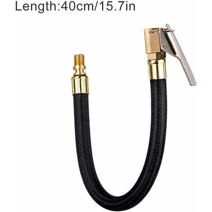 Tire Inflator Pump Hose, Motorcycle Valve Air Rubber Hose Lock-On Tire Chuck With Clip For Motorcycle Car Bike Hose - Image 3