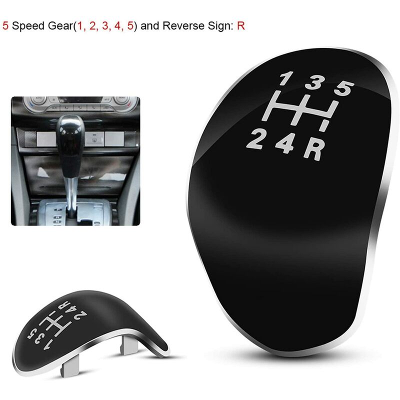 5 Speed Gear Shift Knob Cap, 5 Speed Gear Shift Knob, Car Gear Shift Knob Ball Head Cap Compatible With Ford Fiesta - Image 3
