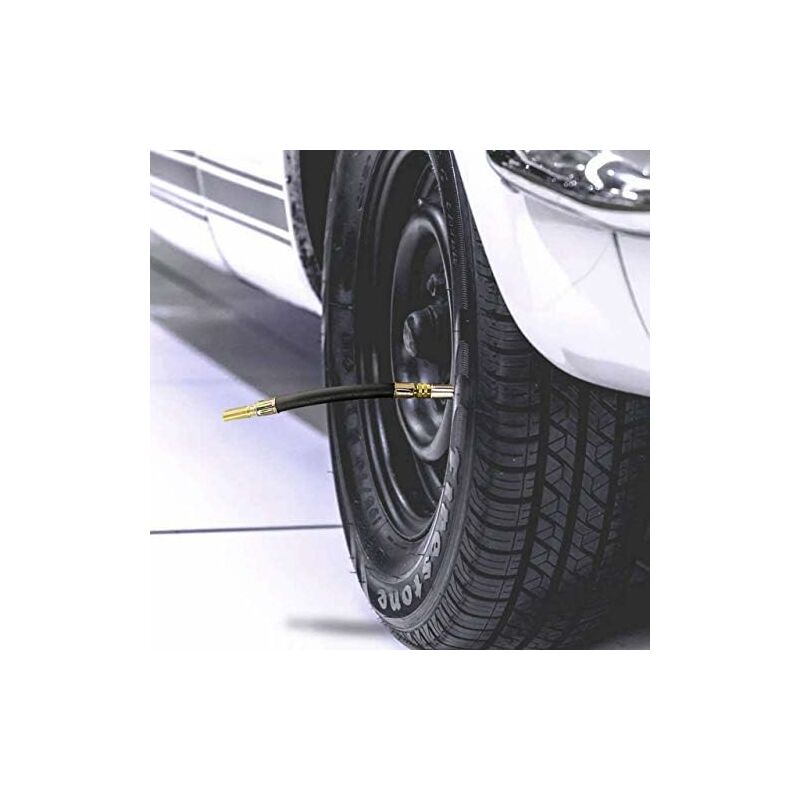 4 pcs Set Tire Valve Extension Flexible Tire Hose Valve 150Mm With 2 Brackets - Image 2