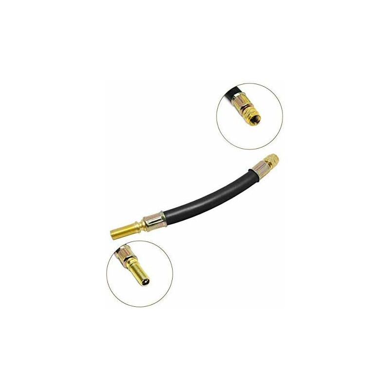 4 pcs Set Tire Valve Extension Flexible Tire Hose Valve 150Mm With 2 Brackets - Image 3