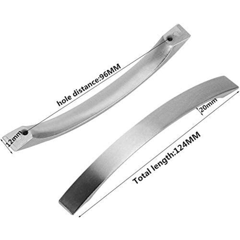 10 pcs Set Kitchen Cabinet Handles - Chrome- Brushed Nickel Door Handles Kitchen Handle Stainless Steel Kitchen Handle - Image 2