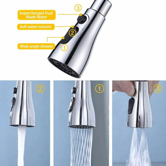 Kitchen Faucet Sprayer 3 Modes - 360 Degrees Kitchen Faucet Nozzle, Faucet Head, Sink Mixer Sprayer, Kitchen Faucet - Image 2