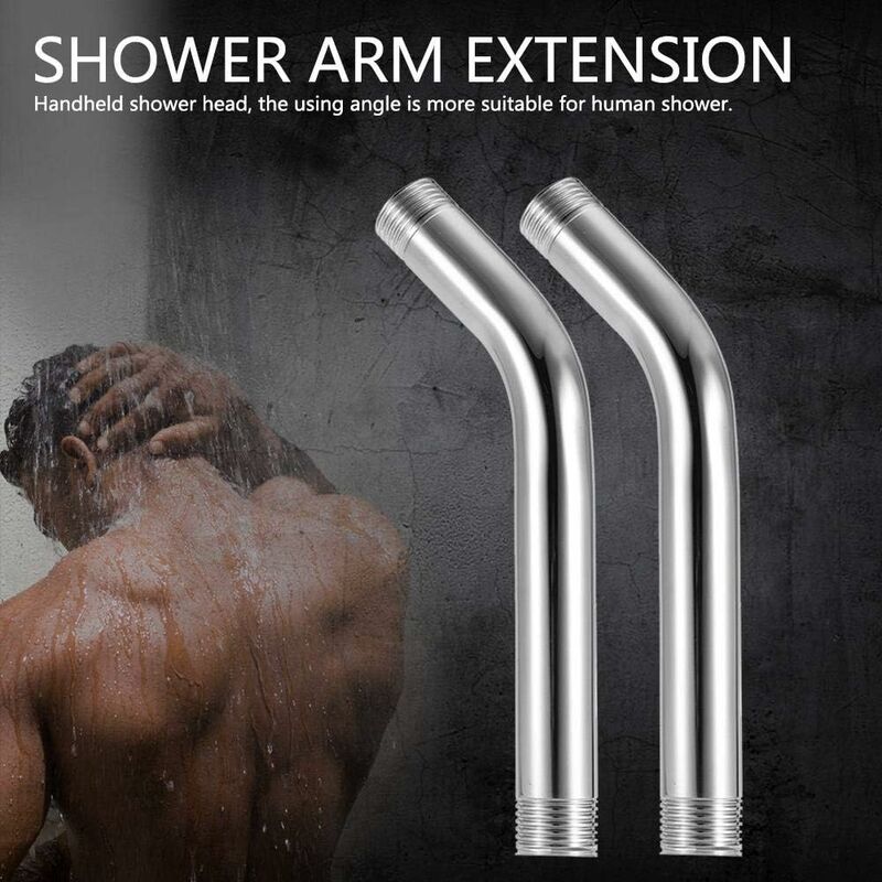 Shower Extension, Stainless Steel Shower Arm Wear-Resistant Rustproof Wall Mounted Handheld Extension Arm Bathroom Hose - Image 2