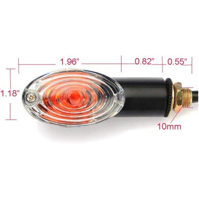 4 pcs Motorcycle Indicators Mini Turn Signal Lights 12V Waterproof Universal For Motorcycle Scooter Quad Cruiser Off - Image 3