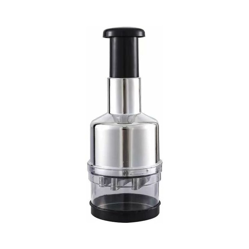 Garlic And Onion Chopper, Stainless Steel Manual Vegetable Chopper, Manual Garlic Press For Ginger, Chili, Salad, - Image 2