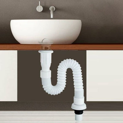 Sink Drain, Space-Saving Drain, Flexible Sink Drain, Sink Drain, Extendable From 40 To 80 Cm - Image 3