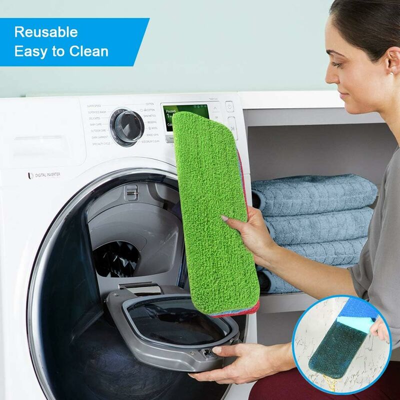 Replacement Cleaning Cover, 3 Pieces Microfiber Mop Cloth Replacement For Mop/Steam Cleaner, Suitable For Brooms/Dish - Image 4