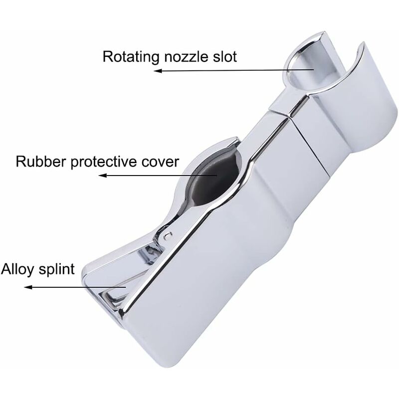 Shower Head Holder For Slide Bar, Universal 22-25Mm Rail Head Bracket Holder For Slide Bar Slider Clamp Bathroom - Image 3