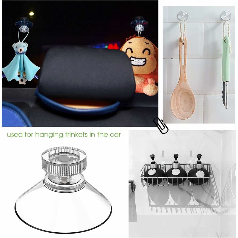 Suction Cup 25 pcs Set Suction Cups Ø 40 Mm M4 - Transparent Suction Knobs With Knurled Nut - Image 4