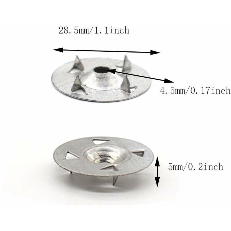 200 pcs 4-Prong Washers For Extruded Plasterboard, Thermal Insulation And Fixed Back Plate 28Mm - Image 2