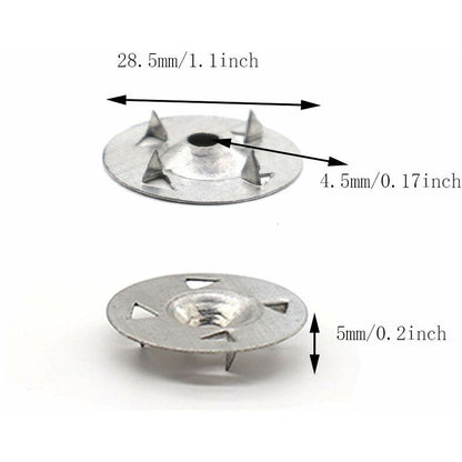 200 pcs 4-Prong Washers For Extruded Plasterboard, Thermal Insulation And Fixed Back Plate 28Mm - Image 2