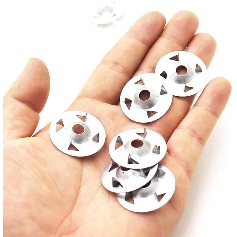 200 pcs 4-Prong Washers For Extruded Plasterboard, Thermal Insulation And Fixed Back Plate 28Mm - Image 3