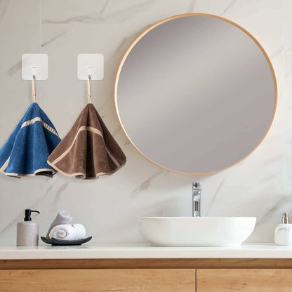4 Pack Hanging Hand Towels With Hanging Loop Absorbent Coral Fleece Bathroom Towels Soft Thick ROund Hand Towels (4 - Image 4