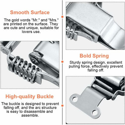 4 pcs Stainless Steel Spring Loaded Lever Latch Tension Lock Toggle Latch Tension Lock Box Lock For Suitcase Drawer - Image 4