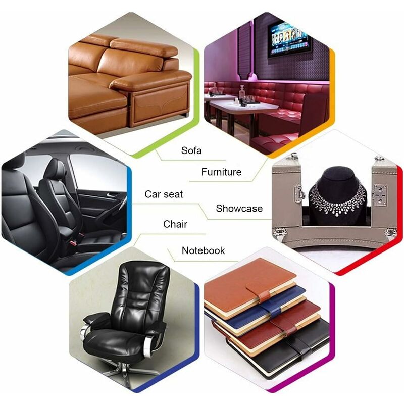 Leather Repair Patch, 1 ROll Self Adhesive Pu Leather Repair Patch First Aid Kit For Car Seat Sofa Furniture Jackets - Image 4