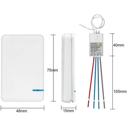 Mini Wireless Switch With Mini Receiver - Wireless Switch - Outdoor - 400M - 40M - 433Mhz Rf Remote Control - Ip54 LED - Image 4