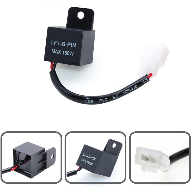 Motorcycle LED Flash Relay 12V 2 Pin Lf1-S-Pin Max 150W 12 Volt Center Light Car Relay - Image 2