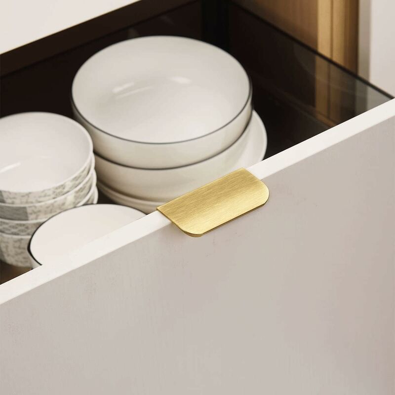 Invisible Gold Handle, 10 Pieces Gold Handle Gold Furniture Handle Invisible Furniture Handle Center Distance 64Mm - Image 4