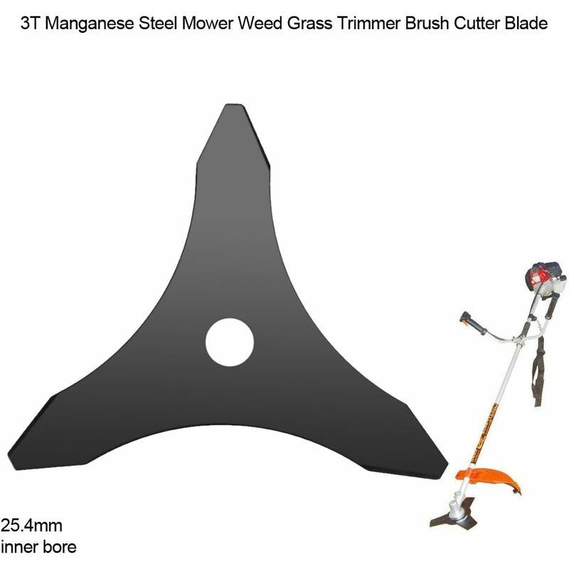 3 Teeth Outdoor Trimmer Head Manganese Steel Brush Blade Lawn Machine Accessories For 25.4Mm Diameter Brush Cutter - Image 3