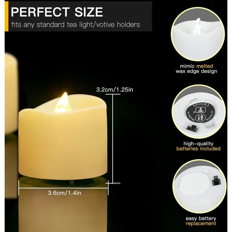LED Candles Flickering Flame Light, Flashing Candles Lamp, Electric Candles Christmas Candles, Christmas Tree, - Image 4