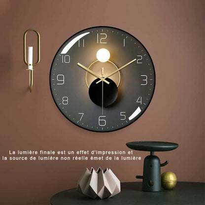 Modern Silent Wall Clock, 30Cm Diameter Wall Clock, ROund Digital Quartz Wall Clock, Suitable For Living ROom, Office, - Image 2
