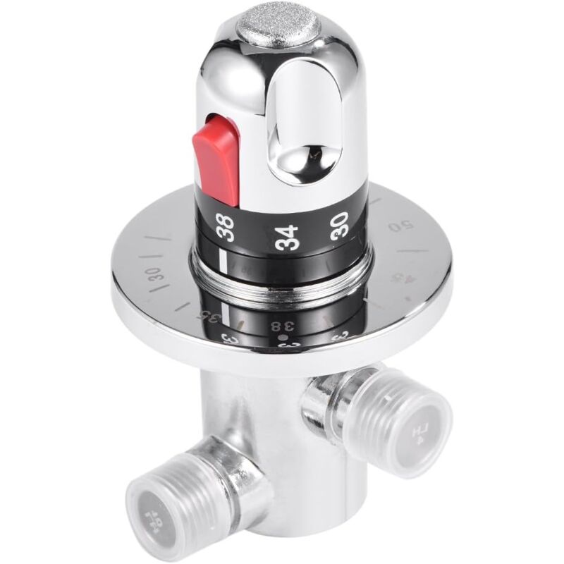 Hot Cold Water Mixer Valve Solid Brass Thermostatic Mixer Valve Fixed Temperature Mixing Valve For Kitchen Bathroom - Image 2